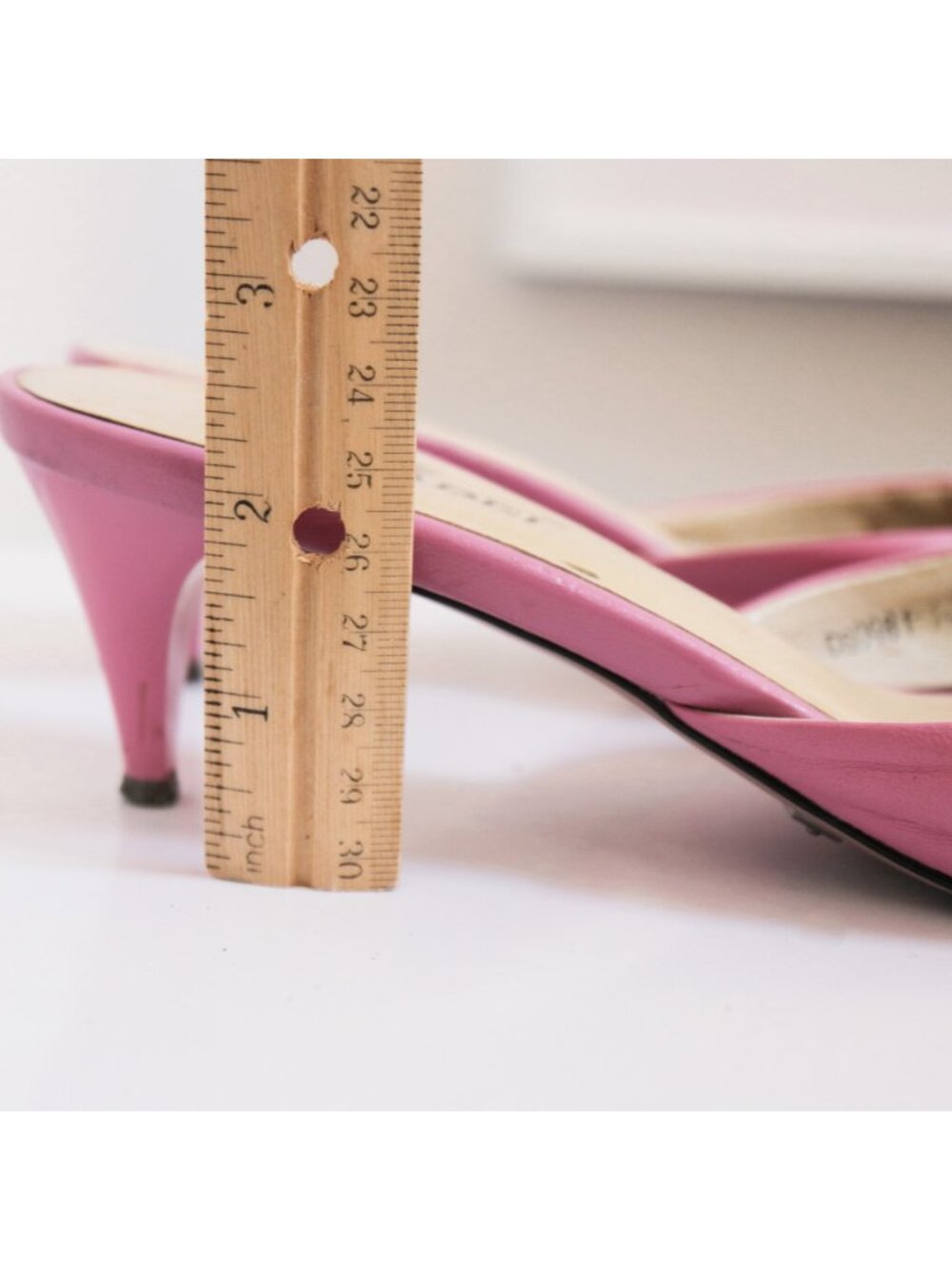 Medium Pink Faux Leather Bowknot Kitten Heels, Simple Solid, Spring Summer - Picture 2 of 13